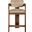 Sacha Velvet Stool In Beige and Brown