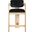 Sacha Velvet Stool In Black and Natural
