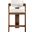 Sacha Velvet Stool In Brown and Cream