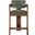 Sacha Velvet Stool In Brown and Green
