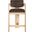 Sacha Velvet Stool In Brown and Natural