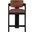 Sacha Velvet Stool In Cognac and Black