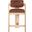 Sacha Velvet Stool In Cognac and Natural