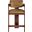 Sacha Velvet Stool In Saddle and Brown