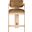 Sacha Velvet Stool In Saddle and Natural