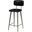 Saddle Leather Rectangular 26 Inch Counter Stool In Black