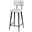 Saddle Leather Rectangular 26 Inch Counter Stool In White