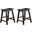 Saddleback Black 18" Black Stool Set of 2