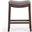 Sadie 26 Inch Saddle Wood Counter-Height Barstool with Fabric In Distressed Espresso and Smoke Gray