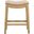 Sadie 26 Inch Saddle Wood Counter-Height Barstool with Fabric In Natural and Cream