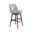 Sadie 30 Inch Bar Height Swivel Barstool In Taupe and Brown