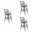 Sadie 30 Inch Bar Height Swivel Barstool Set of 3 In Taupe and Brown