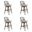Sadie 30 Inch Bar Height Swivel Barstool Set of 4 In Taupe and Brown