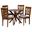 Sadie Wood 5-Piece Dining Set In Grey and Walnut Brown