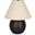 Sadiyah Brushed Metal with Beige Shade Table Lamp In Black