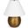 Sadiyah Brushed Metal with Cream Shade Table Lamp In Antique Gold