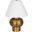 Salaah Brushed Metal with Cream Shade Table Lamp In Antique Gold