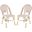 Salcha Red, White and Brown Indoor/Outdoor Bistro Stacking Side Chair Set of 2