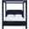 Salina Velvet Upholstered Full Bed In Navy