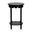 Sally Round Nightstand with Bamboo Inspired Legs and Open Shelf In Black