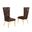 Sam Leather Air Dining Chair Set of 2 in Espresso