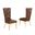 Sam Leather Air Dining Chair Set of 2 in Mocha