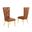 Sam Leather Air Dining Chair Set of 2 in Toffee