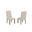 Samantha Side Dining Chair Set of 2 in Beige