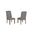 Samantha Side Dining Chair Set of 2 in Gray