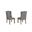 Samantha Wingback Dining Chair Set of 2 in Gray