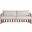 San Pietro 90.5 Inch Fabric Upholstered Outdoor Patio Sofa In Beige and Natural