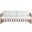 San Pietro 90.5 Inch Fabric Upholstered Outdoor Patio Sofa In Cream and Natural