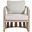San Pietro Fabric Upholstered Outdoor Patio Chair In Beige and Natural
