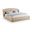 Sandro Chenille Fabric Upholstered Full Bed In Beige