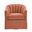 Sanibel Skirted Swivel Accent Chair In Coral