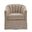 Sanibel Skirted Swivel Accent Chair In Stone