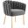 Sanna Channel Tufted Performance Velvet Arm Chair In Gray