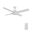 Santana 52 Inch 4-Blade Ceiling Fan with LED Light and Remote In White