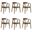 Santana Dining Chair Set of 6 In Walnut and Charcoal