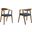 Santana Upholstered Wood Dining Chair Set of 2 In Blue