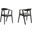 Santana Upholstered Wood Dining Chair Set of 2 In Gray