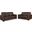 Santorine Living Room Set In Dark Brown