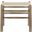 Santos Vegan Leather Upholstered Bench In Beige and Stained Brown