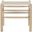 Santos Vegan Leather Upholstered Bench In Beige and Stained Natural