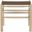 Santos Vegan Leather Upholstered Bench In Brown and Stained Natural