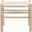 Santos Vegan Leather Upholstered Bench In Cream and Stained Natural