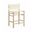 Santos Vegan Leather Upholstered Counter Stool In Cream