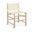 Santos Vegan Leather Upholstered Dining Chair Set of 2 In Cream