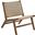 Saoirse Woven Rope Wood Accent Lounge Chair In Natural Walnut