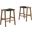 Saoirse Woven Rope Wood Counter Stool Set of 2 In Walnut Black